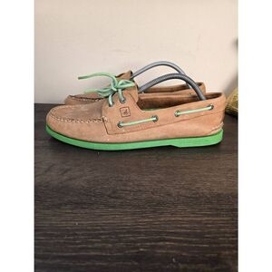 Sperry Top-Sider Mens 11.5 2 Eye Boat Shoes Tan Brown Leather